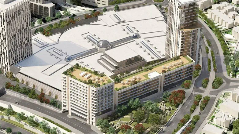 הדמיית שדרוג מתחם קניון מלחה