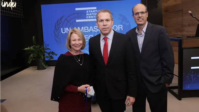 (L to R) Terry Kassel, Gilad Erdan, and Avi Hasson