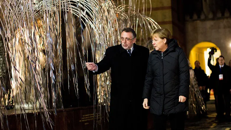 Andras Heisler with Germany's Angela Merkel