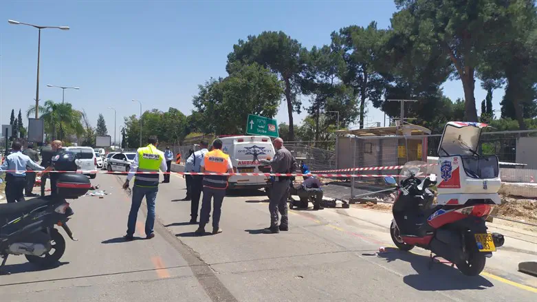 site of Kfar Saba stabbing attack