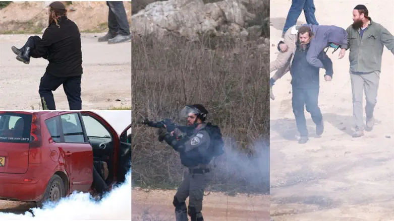 רימונים וכדורי גומי בהריסת קרוואן ב"קומי אורי"