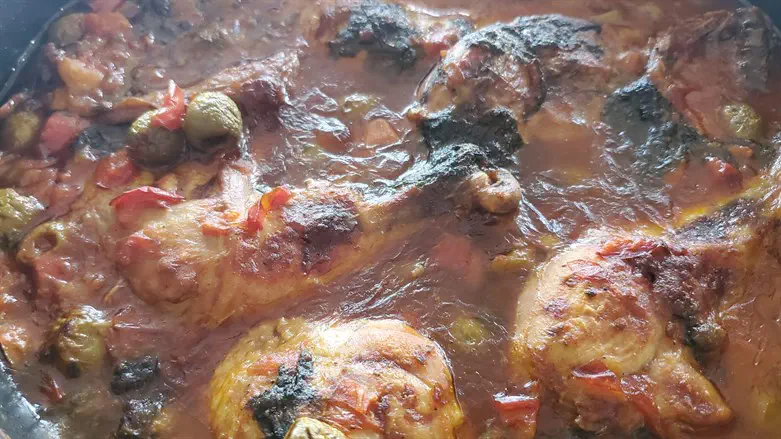 צלי עוף בזיתים