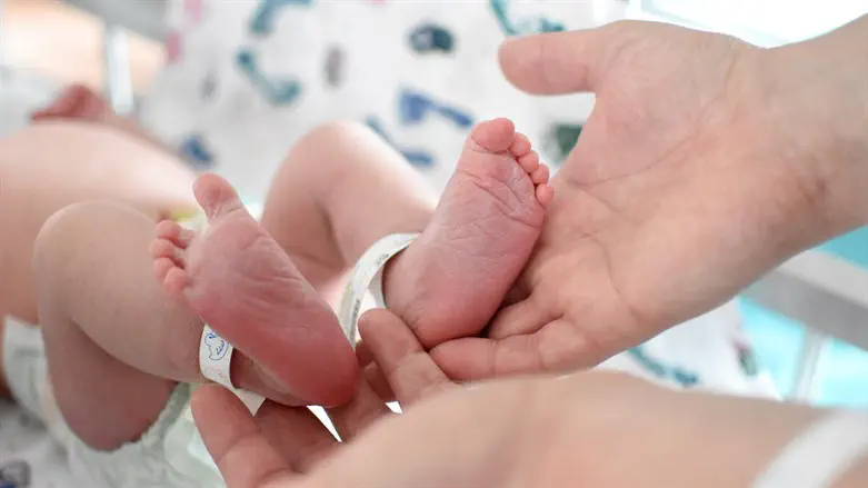 Baby in hospital