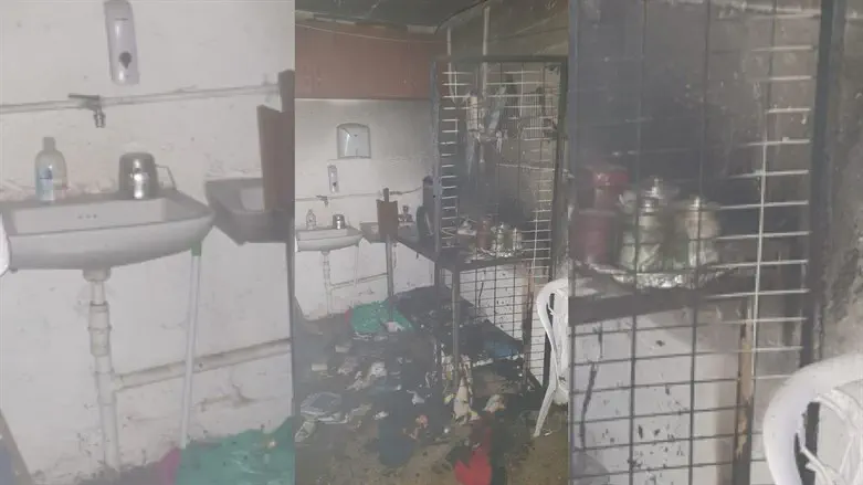 השריפה במקלט המשמש כבית כנסת