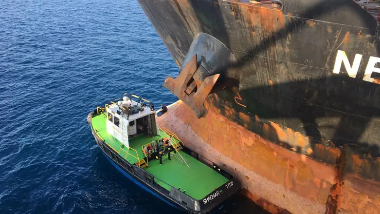 מבצע החילוץ נעשה בשיתוף נמל חדרה 