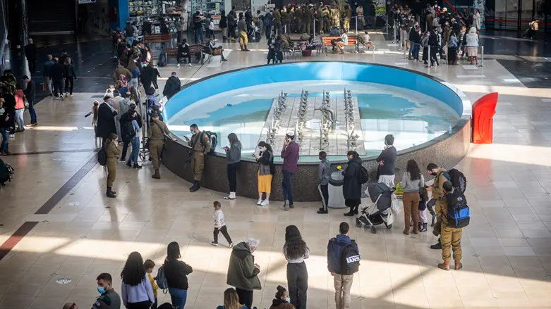 Waiting in line for a COVID test in Jerusalem