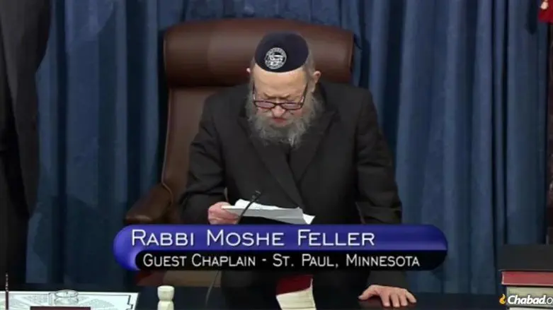 Rabbi Moshe Feller opens a session in the Capitol for the tenth time