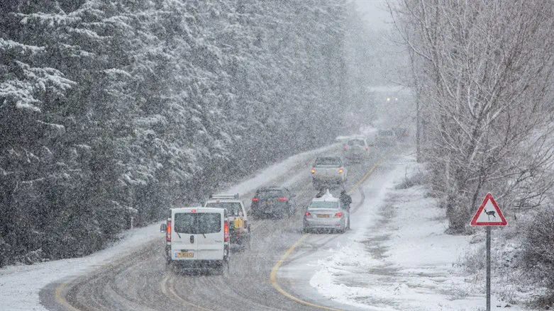 Snow in the Golan Heights