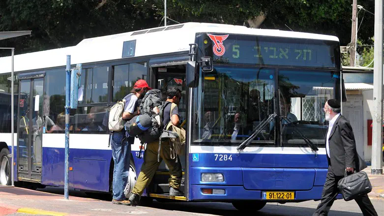 Public bus, before coronavirus