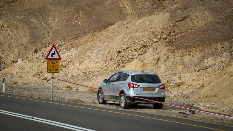 Scene where man was found stabbed on roadside in southern Israel