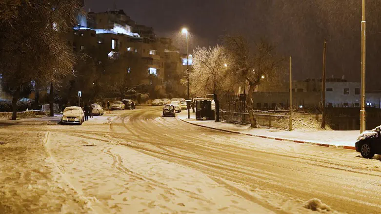 שלג בירושלים בשנה שעברה