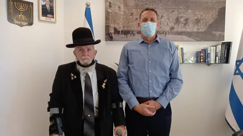 השר מתן כהנא עם הרב יוסי הראל