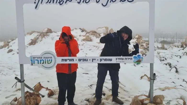 Самария в снегу