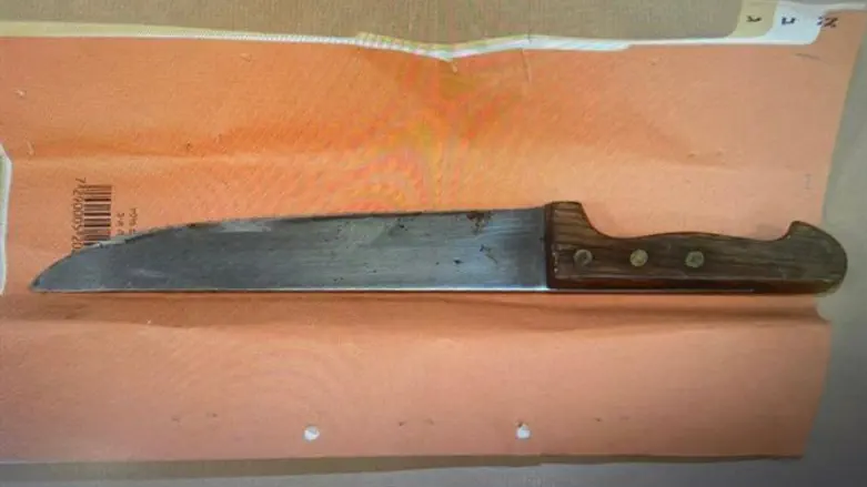 Нож, изъятый у злоумышленника