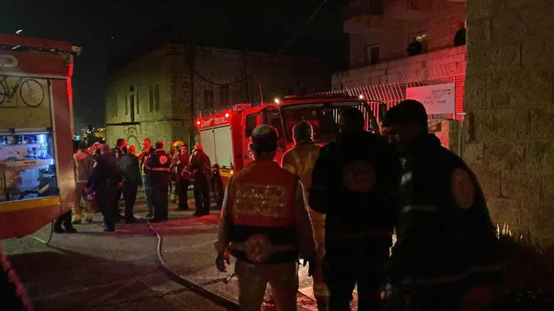 Scene of the fire in Jerusalem