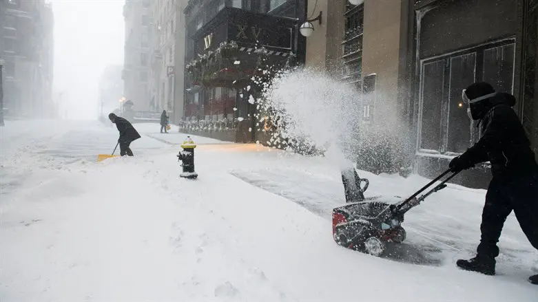 Winter storm in Boston