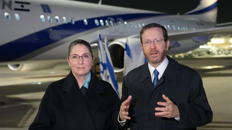 Президент Ицхак Герцог с супругой