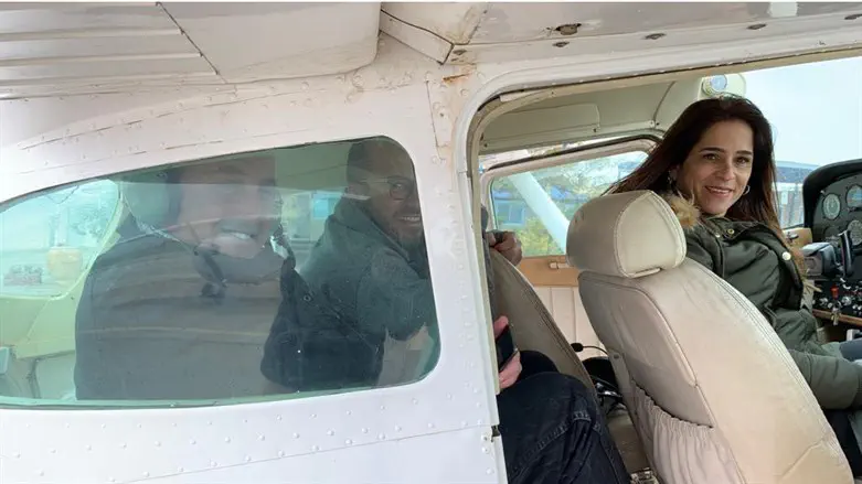 Merav Ben Ari during Thursday's tour of the NEgev