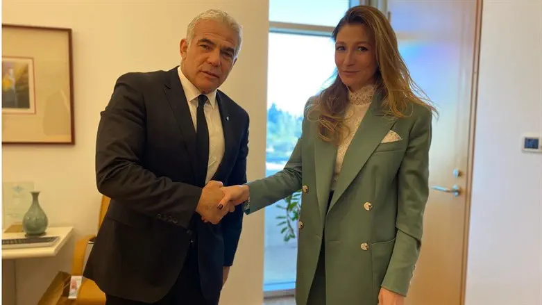 Foreign Affairs Minister Yair Lapid and Ukraine Deputy Foreign Affairs Minister