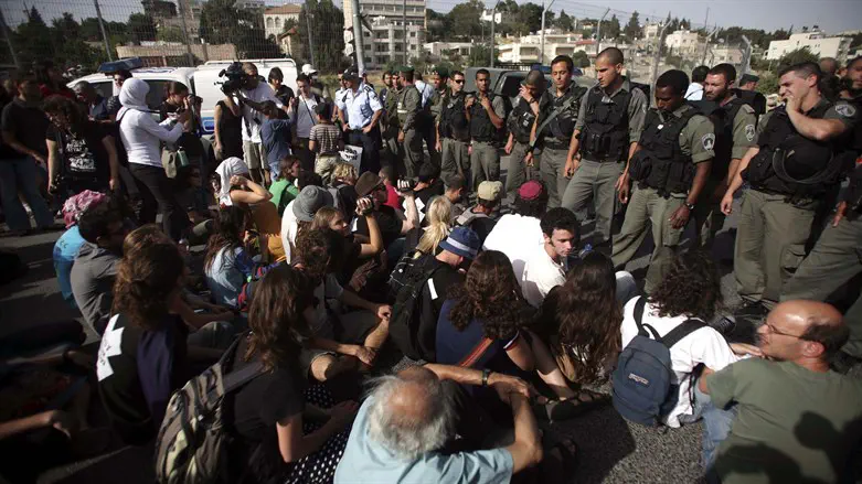 הפגנה נגד פינוי ערבים מבית בשייח ג'ראח. ארכיון