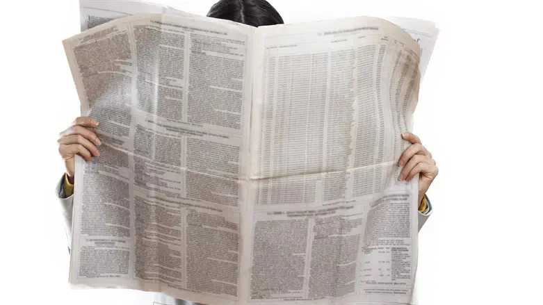 Reading the newspaper