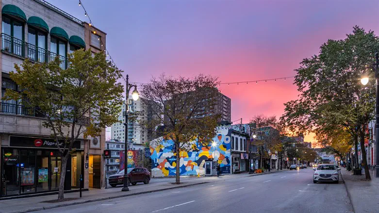 A view of the future site of the Montreal Holocaust Museum on Saint-Laurent boulevard. 