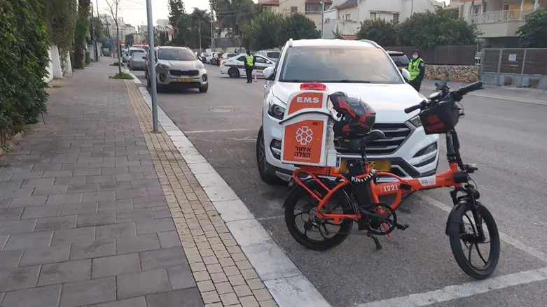 Sharon's e-bike at the scene of the accident