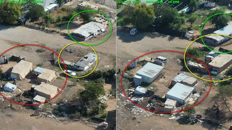 Свидетельство незаконного развития в Хан аль-Ахмаре