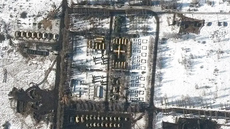 Satellite image shows field hospital and troop deployment in Belgorod