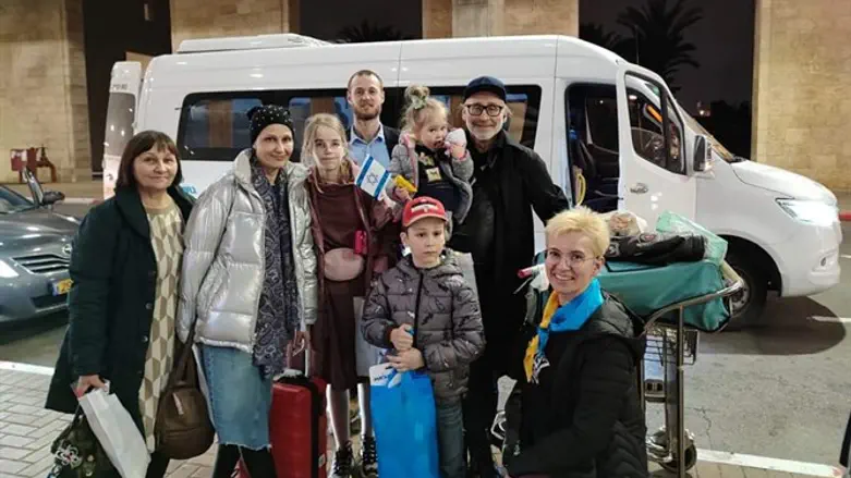 Еврейская семья из Украины, прибывшая в Израиль