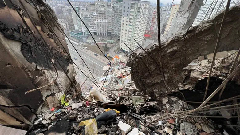 Bomb damage in Ukraine