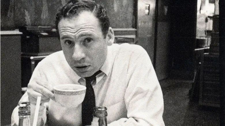 Mel Brooks drinking coffee at the Automat in New York in the 1950s