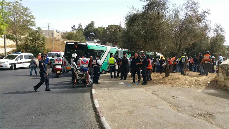 זירת הפיגוע בארמון הנציב