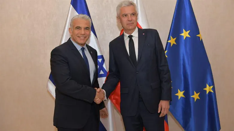 יאיר לפיד עם שר החוץ הסלובקי