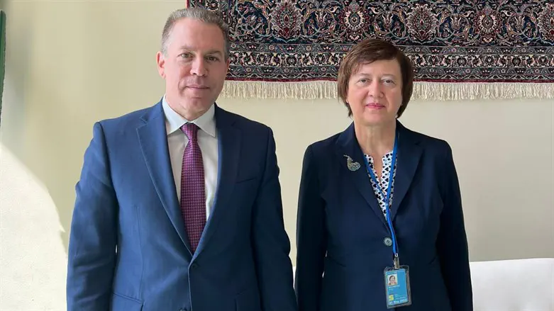 Gilad Erdan with UN Special Coordinator for Lebanon