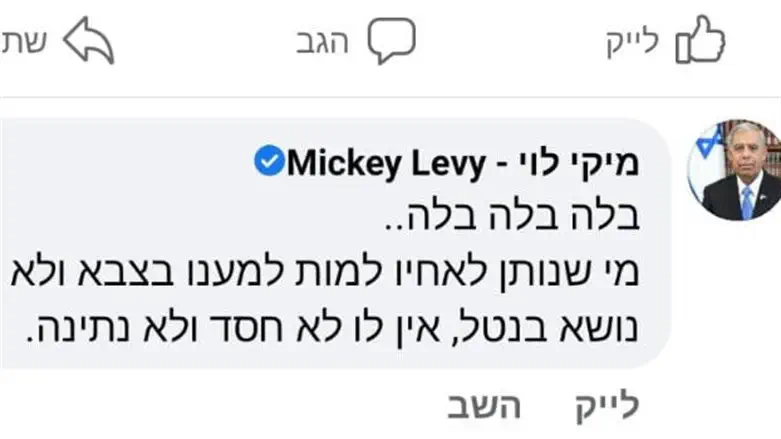התגובה שהיתה ונמחקה