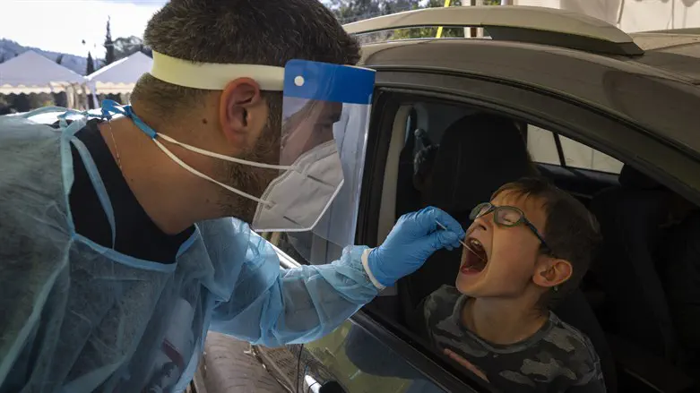 Testing a child for COVID-19