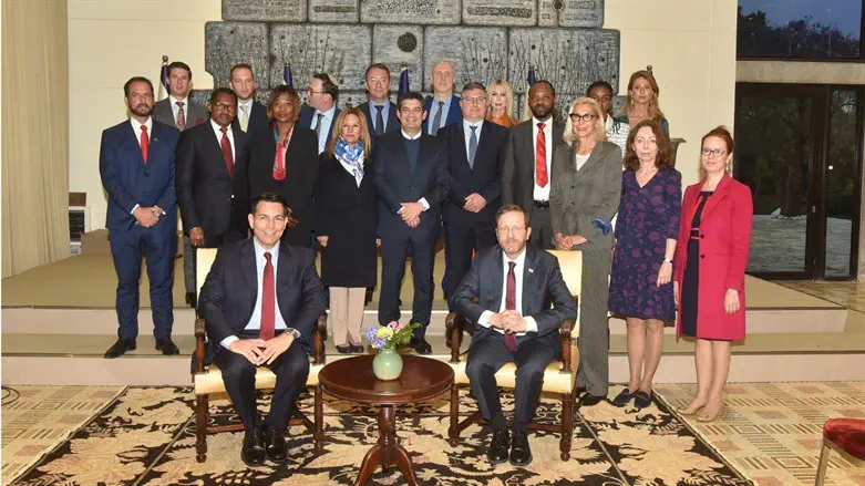 The delegation at the President's Residence