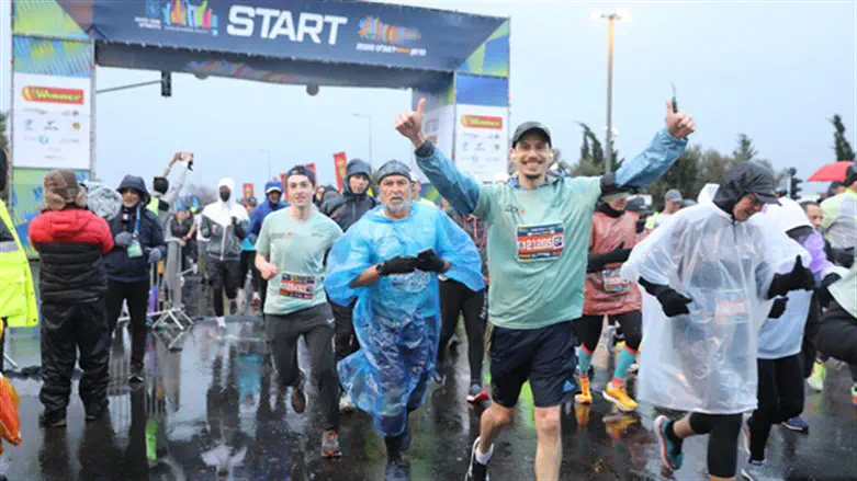 Jerusalem Marathon starting line