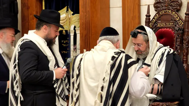 הרב דוד לאו סנדק בברית לבן של ישראל ביסטריצקי