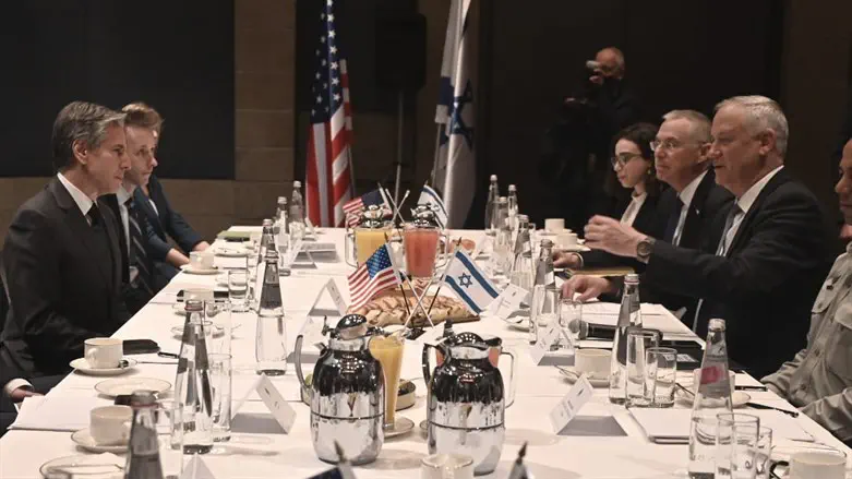 Antony Blinken holds meeting with Benny Gantz