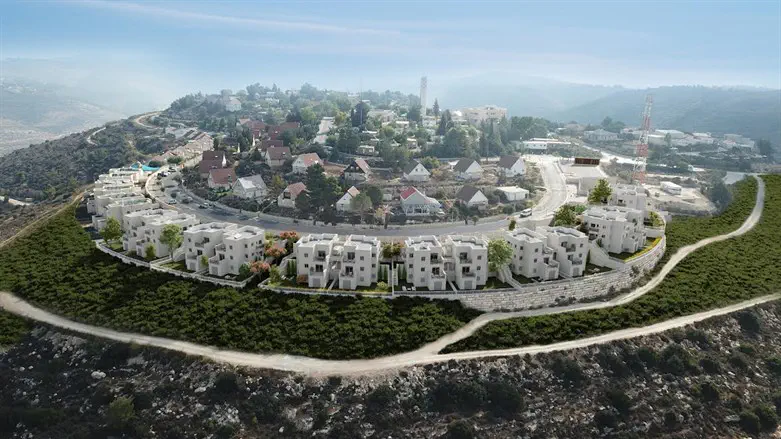 הדמיית הפרויקט במעלה לבונה