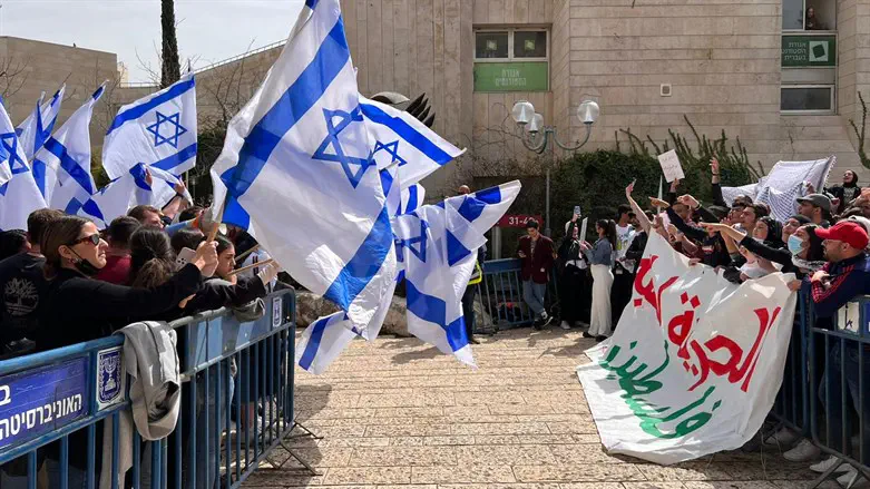 הפגנת הסטודנטים באוניברסיטה העברית