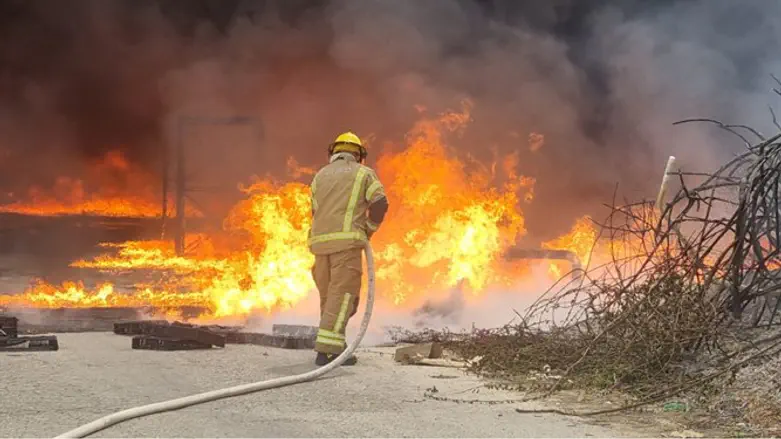 Пожар в долине реки Иордан