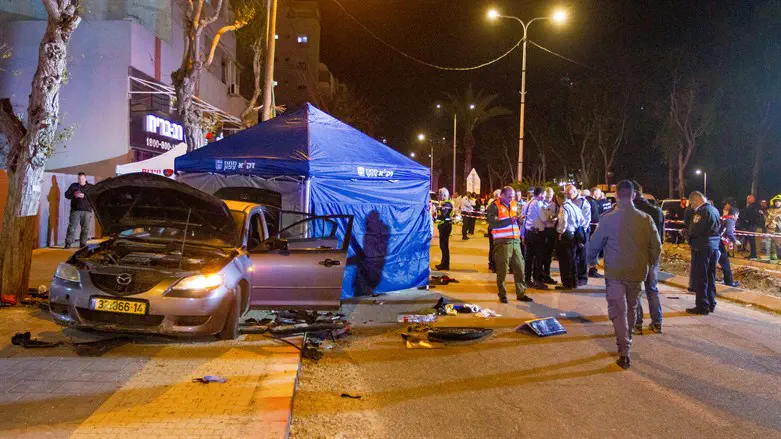 Scene of Hadera terror attack