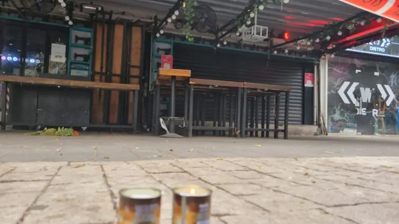 Candle memorial in Tel Aviv