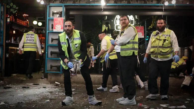 זירת הפיגוע בתל אביב