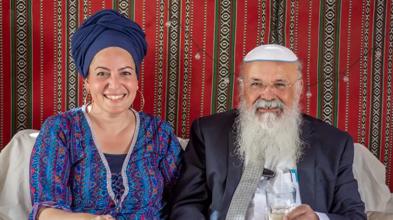 הרב דוד תורג'מן ובתו רוחמה בן יוסף