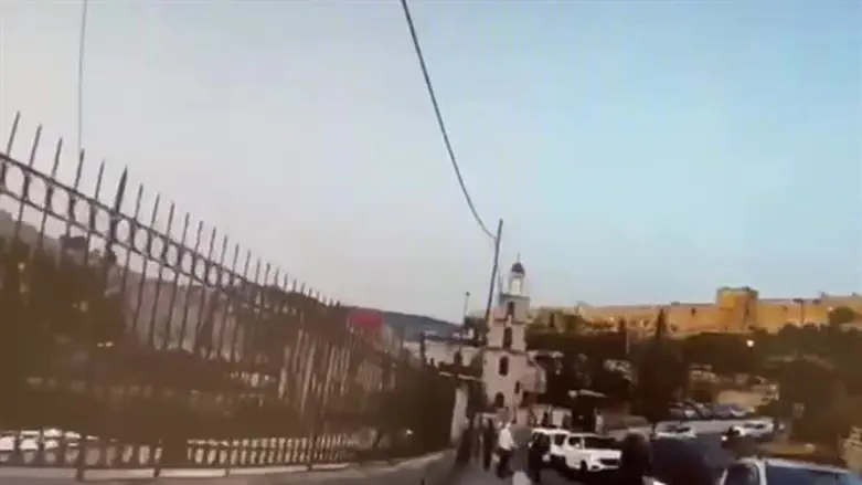 Место "каменной атаки" в Иерусалиме