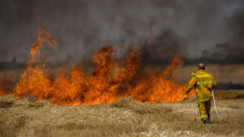 שריפה בעוטף עזה עקב בלוני טרור